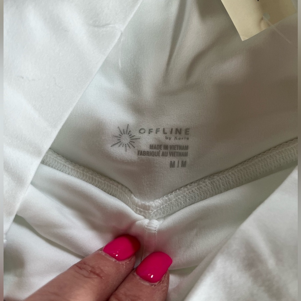 New! Offline by Aerie White Bubble Skort Shorts Mixed Media Women’s Size Medium - Picture 6 of 11